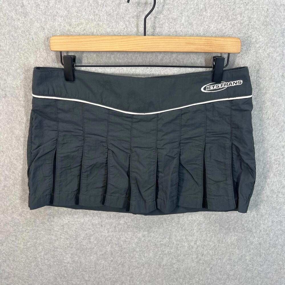 Iets Frans Urban Outfitters‎ Womens M Super Mini Skirt Black Fly Away NWT